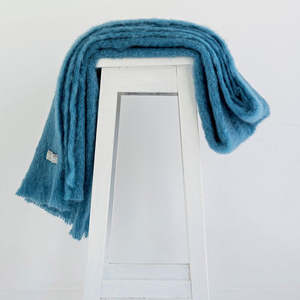 Throws: Mohair Throw - Lake