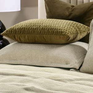 Bed Cushions: Lilypad Olive Cushion 60x40