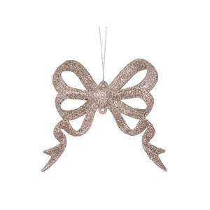 New: Champagne Glitter Bow