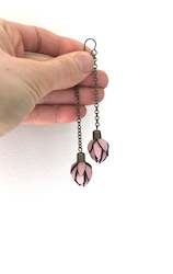 Wild Flower Collections: Blush Pink Wild Flowers on Bronze Chain