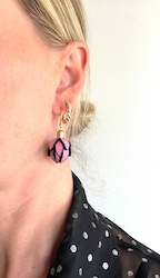 Wild Flower Buds -Bubblegum pink on Ear Wires