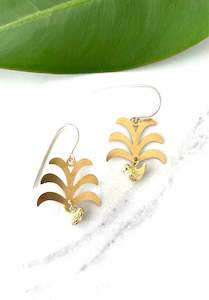 Contrasts Collection: Palm Bird Earrings