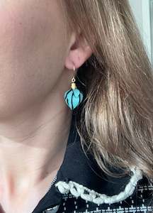 Wild Flower Collections: Wild Flower Earrings Robins Egg Mint- Gold or Silver