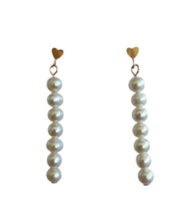 Metals And Pearls: Heart Sticks Gold