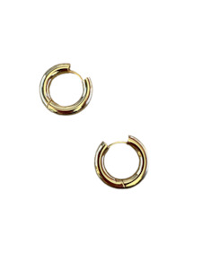 Metals And Pearls: 18k Gold Hoops