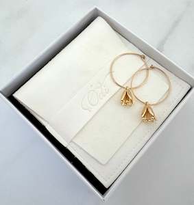 New: Luxe Loan Botanical Hoop Earrings