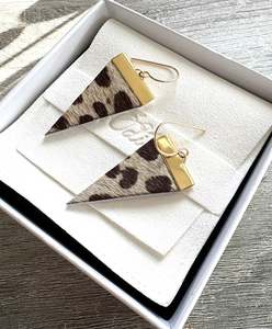 Popular: Leopard Luxe Leather Spear Earrings