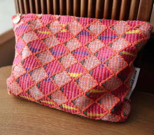 Odi Luxe: Womans Colourful woven Travel- makeup-Jewellery Bag