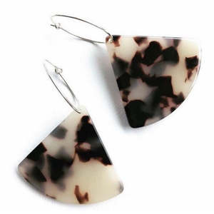 Tortie Triangle Hoop Earrings
