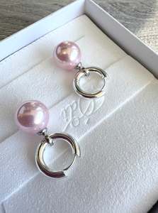 The Odi Edit: Blush Pink Pearl Silver Huggies