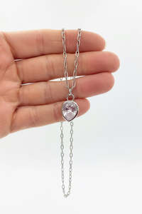Dewdrop Modern Luxe Necklace Silver