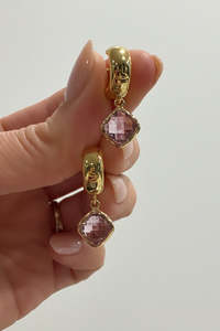The Odi Edit: Pink Rhombus Jewel on Huggies Gold