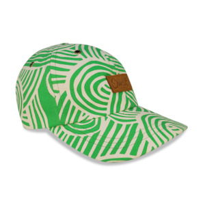 green zen 6 panel dad hat