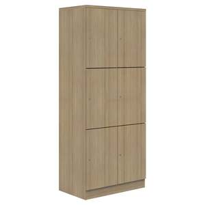 Mascot Locker-unit (3 x 2) 1490H x 800W x 500D (Meltecca Wood)