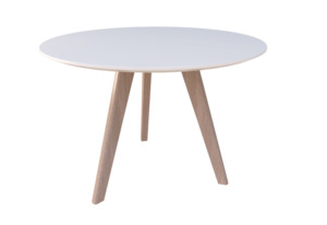 Oslo Meeting Table - 1200R - 3 Leg - White Top