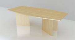 NZ Made 2400W Boardroom Boat Shape Table