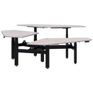Height Adjustable: Summit II Electric 120° Rotor 3 Pod Desk 1200x1200/462mm