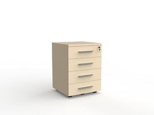 Mobile Drawers: Knight Cubit 4 Drawer Mobile - Lockable