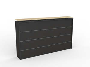 Knight Cubit Reception Front Only - Black with Atlantic Oak Top