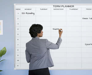 Clarity Porcelain Planner WhiteBoards - 1200 x 1500 (Year, Term or School)
