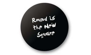 Standard Round Glass Writing Board 1200R - Black