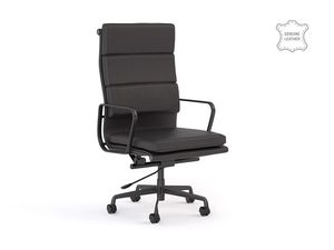 Knight Vogue Executive Highback Chair - Black Leather