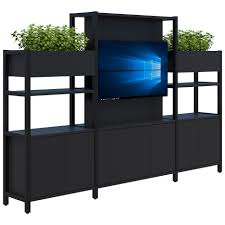 Bookcases And Shelving: Grid 40 TV/Planter Display Wall