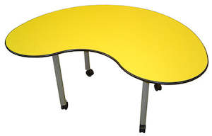 School Furniture: Kidney Table on castors