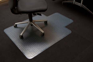 Office Chair Mat PVC Keyhole