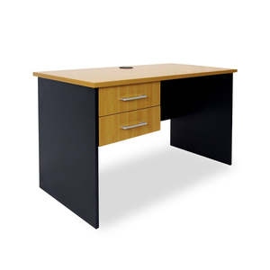 Office Desks: Delta Straight Desk with Drawers