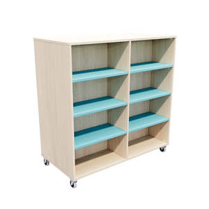 Educational Furniture: Forme Double-Sided Mobile Classroom Bookcase