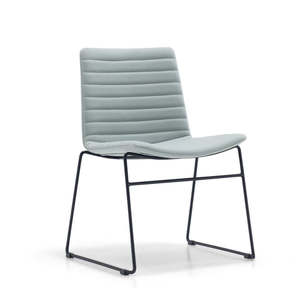 Maven Fully Upholstered Sled Chair in Pale Blue *Clearance*