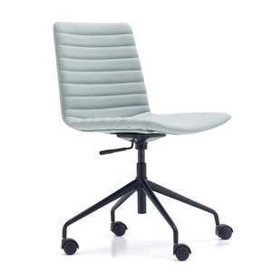 Meeting Room And Visitor Chairs: Maven Fully Upholstered Swivel Chair in Pale Blue *Clearance*