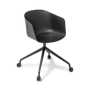 Meeting Room And Visitor Chairs: Max Tub Black Swivel Base Chair