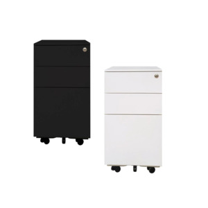 Mobel Milano 300 Slimline 2-Drawer and File Mobile Storage Unit
