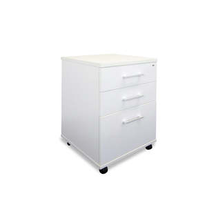 Sonic White 2-Drawer and File Mobile Storage Unit