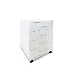 Sonic White 4-Drawer Mobile Storage Unit