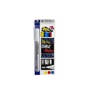 Glass Writing Board: Lumocolor® Chalk Marker Pack – 4 Assorted Colours