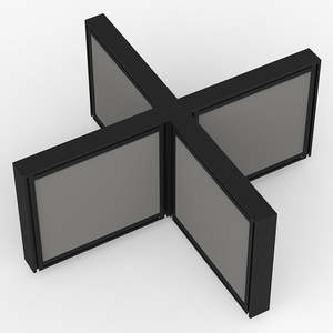 Partition Accessories: Studio50 90 Degree Post 4-Way