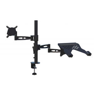 Monitor Arms: Metalicon Kardo Double Monitor Arm with Laptop Tray