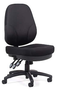 Chairs Seating: Plymouth Express 3 Lever Ergonomic Office Chair in Breathe Black Fabric