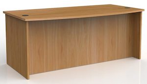 Ergoplan Bow Front Reception Desk in Tawa