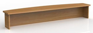 Ergoplan Bow Front Reception Desk Hutch