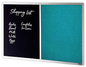 Notice Boards: Combination Fabric Pinboard and Chalkboard - 10 Sizes