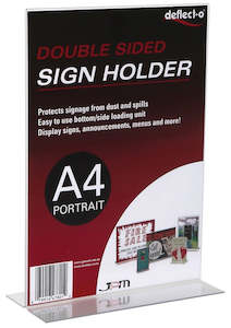 A4 Upright Double Sided Portrait Menu/Sign Holder