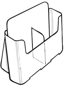Brochure Holders: DLE One Tier Two Pocket Free Standing Brochure Holder