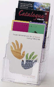 A5 Four Pocket Single Column Free Standing/Wall Mounting Brochure Holder