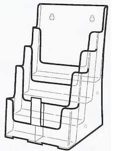 Three A4/2 DLE Multi Pocket Combination Brochure Holder