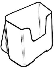 DLE Single Pocket Free Standing Brochure Holder - Low Back