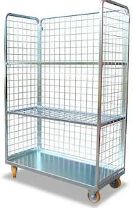 Three Sided Warehouse Cage Trolley